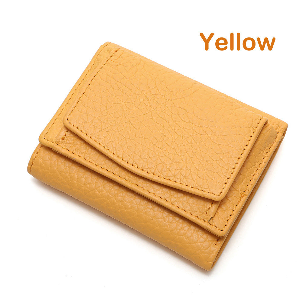 Women's Mini Wallet, Faux Leather Snap Button Coin Purse, Solid Coin Pockets, For Everyday