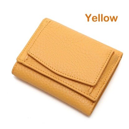 Women's Mini Wallet, Faux Leather Snap Button Coin Purse, Solid Coin Pockets, For Everyday