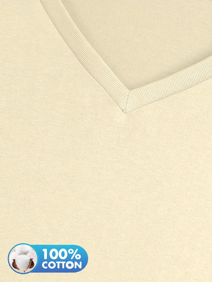 3pcs Women'S 100% V-Neck Long Sleeve T-Shirts - Soft, Durable, and Comfortable Casual Wear for All Seasons, Perfect for Holidays, Graduations, and Everyday Style, Everyday Comfort Wear | Minimalist Style | Soft Fabric Tee