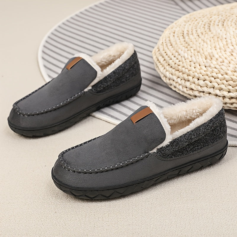 SKYGRASS Unisex Slip-On Slippers - Thick Cushioned EVA Sole, Soft Fabric Upper & Lining, Round Toe Design for Indoor/Outdoor Use - Winter Warmth, Casual Comfort - Ideal Gift for Men & Women, Indoor Slippers, Indoor Footwear,