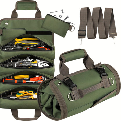 Tool Kit Set, Heavy-duty Tools Organizer For Men And Women, Portable Tools Storage Box With 2 Detachable Zipper Bags, Mini Portable Bag For Electricians And Mechanics