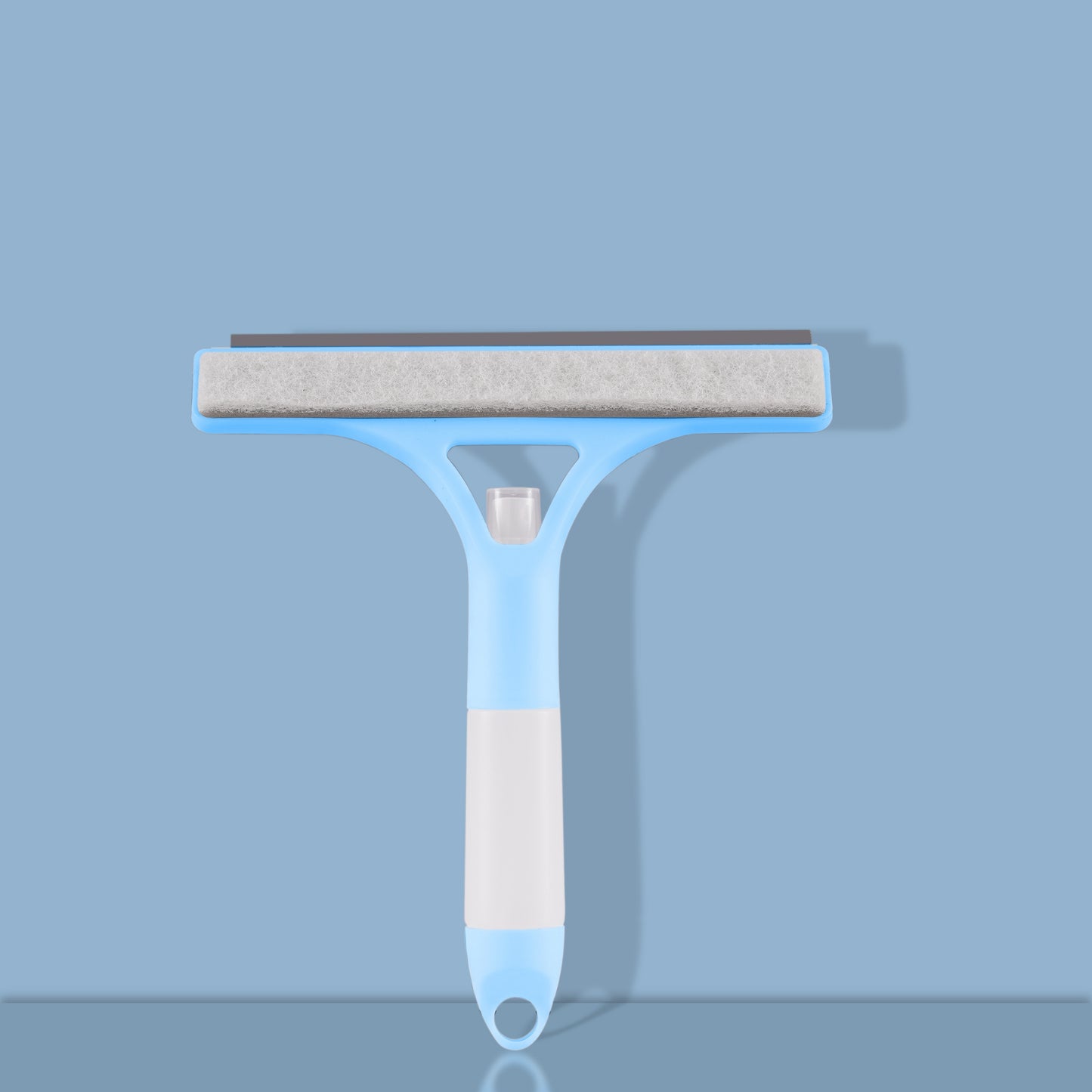 1pc Versatile 3-in-1 Glass Cleaning Tool with Spray Bottle - Double-Sided Scraper & Brush for Effortless Cleaning of Mirrors, Windows, Car Windshields, and More - Durable PC Material, Blue & White, Car Cleaning Accessories