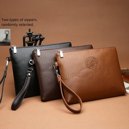 Soft Handbag For Men, Envelope Wrist Bag For Daily Commute
