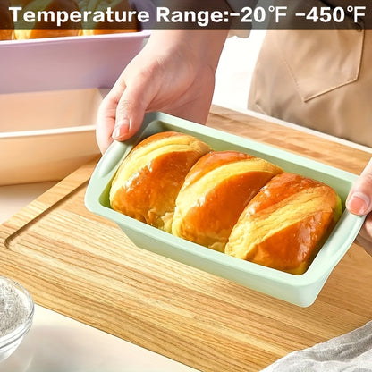 2pcs, Silicone Loaf Pan, Non Stick Easy Release Rectangle Silicone Cake Pan For Baking Bread, Flexible BPA Free Silicone Baking Mold And Bread Mold, Toast Pan, Brownie Loaf Pan, Cake Mold