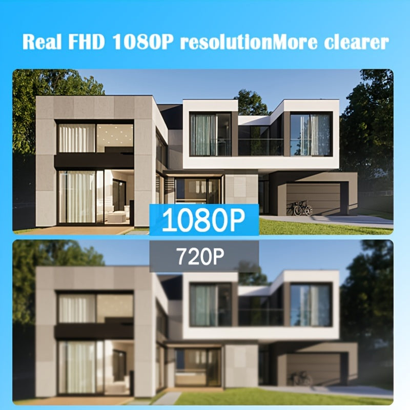 Smart 1080P HD Monitor, FHD WiFi Security Camera with 360°/90° Pan-Tilt, 2.4G WiFi Full-Body Surveillance Camera, Night Vision, Two-Way Audio, Motion Recording, Remote Viewing, Suitable for Home Safety Monitoring of Childre