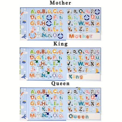 Magnetic Alphabet Puzzle Book: Colorful ABC Learning Set for Preschoolers, Fridge Magnets for Ages 3-5. Flashcards