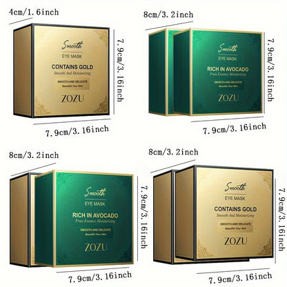 60pcs Moisturizing And Lifting Eye Masks For - Avocado And Golden Eye Patches For Firming And Tightening Under Eye Skin