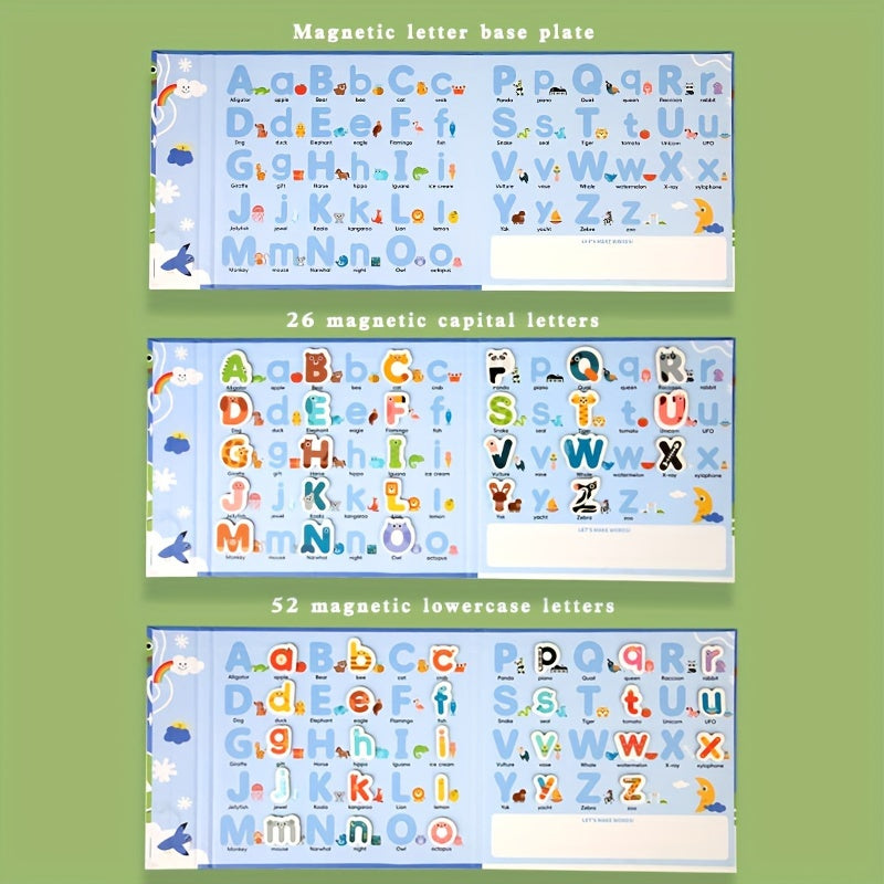 Magnetic Alphabet Puzzle Book: Colorful ABC Learning Set for Preschoolers, Fridge Magnets for Ages 3-5. Flashcards