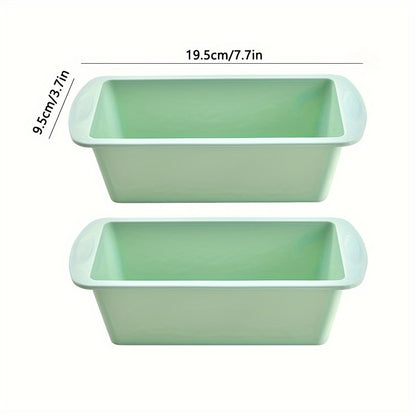 2pcs, Silicone Loaf Pan, Non Stick Easy Release Rectangle Silicone Cake Pan For Baking Bread, Flexible BPA Free Silicone Baking Mold And Bread Mold, Toast Pan, Brownie Loaf Pan, Cake Mold