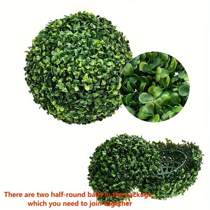 1pc Artificial Green Grass Ball, Various Sizes Of Boxwood Hanging Decorative Ball, Suitable For Family, Courtyard, Outdoor Garden, Courtyard, Wedding Party Decoration