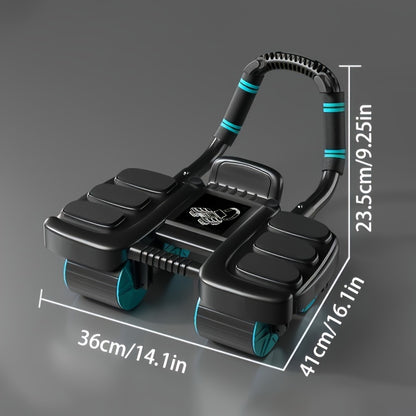 Lingpeng Smart Ab Roller com Rebote Automático - Aparelho de Treino de Força Abdominal com 4 Rodas e Apoio para Cotovelos, Material Durável em PP/TPE, Ideal para Exercícios em Casa, Lingpeng