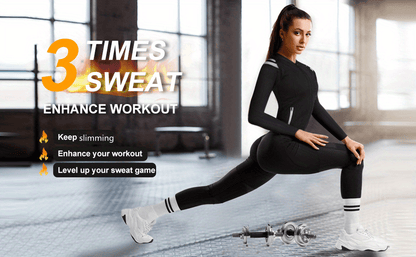 Long Sleeve Full Zipper Sweat Sauna Suit, Waist Training Weight Loss Slimming Fitness Workout Sports Jacket, Women's Clothing