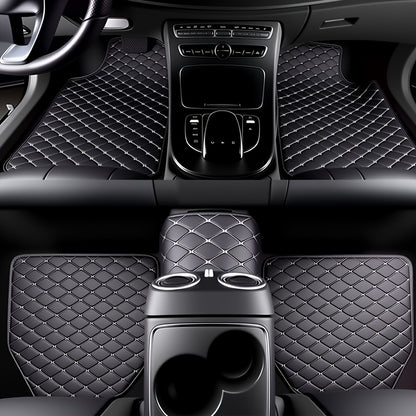 5pcs Luxury Car Floor Mats, All-Season Universal Fit, Easy to Clean, Anti-Slip, for Sedan, Truck & SUV Interior Protection