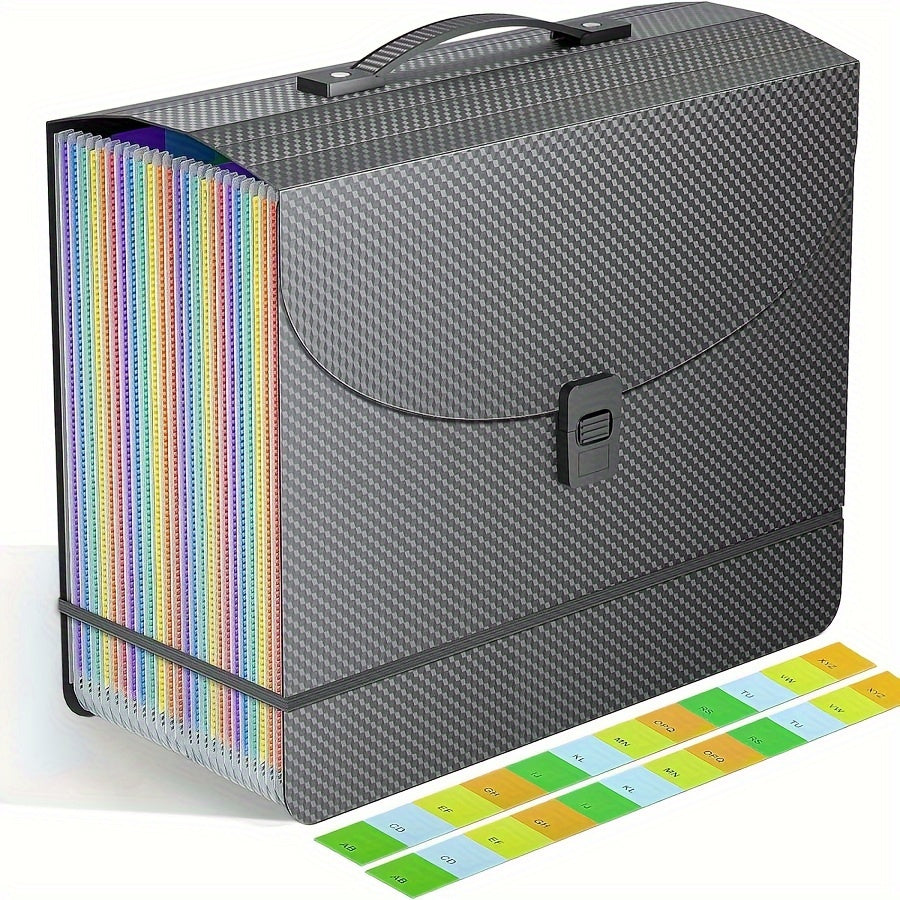 1pc Or 2pcs 25 Pockets A4 Accordion Folder, 25 Grids Multifunctional Flip Folder, Office Document Storage Bag, Test Paper Test Organizer Bag, Back To School Supplies, Office Supplies Project Folder