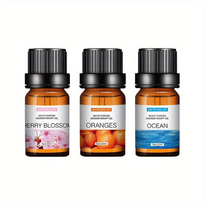 Each - Premium Essential Oil Set for Diffusers, Humidifiers, Candles & Hair Care - Includes Rose, Ocean, Cherry Blossom, Lavender, Jasmine, Sandalwood, Sweet Orange, White Tea, Lemon, Mint, Mini
