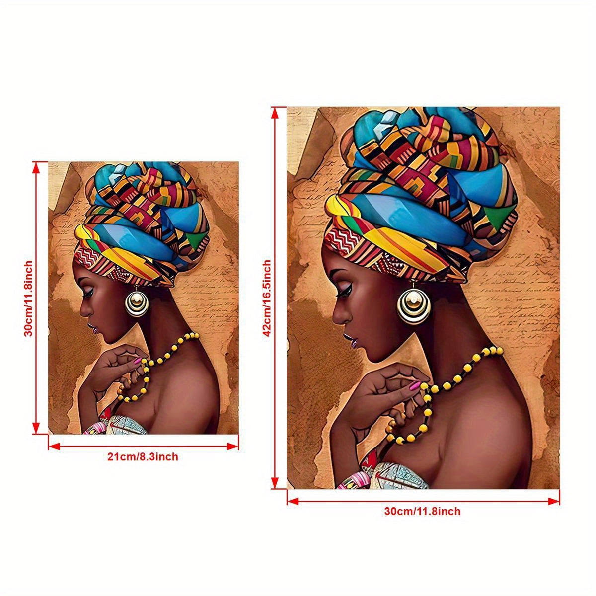 1pc African Art Woman Painting Prints On Canvas, Beauty Girl, Scandinavian Posters, Wall Art Picture, For Living Room/bedroom Decor