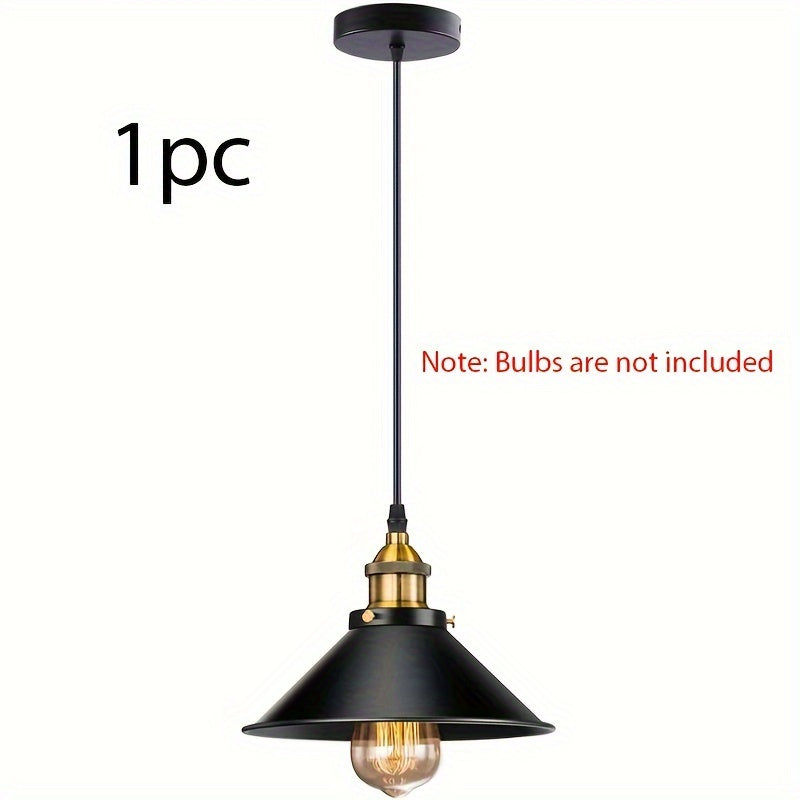 1/2pcs Industrial Pendant Light E27 Base Vintage Retro Pendant Light Fixtures Home Kitchen Lighting Bar Lights Hanging