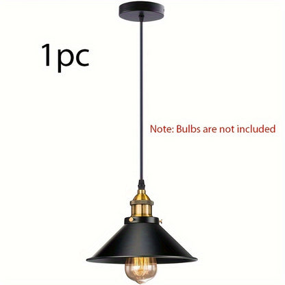 1/2pcs Industrial Pendant Light E27 Base Vintage Retro Pendant Light Fixtures Home Kitchen Lighting Bar Lights Hanging