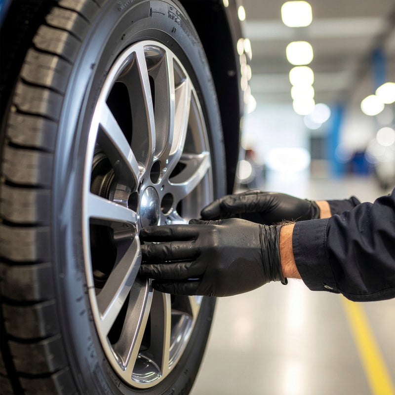 Luvas de nitrilo pretas, sem pó, tamanho M, embalagem com 100 unidades. Fabricadas em nitrilo de alta qualidade, resistentes a perfurações, produtos químicos e rasgões. Sem látex e sem pó, hipoalergénicas e seguras para peles sensíveis. Tamanho único.