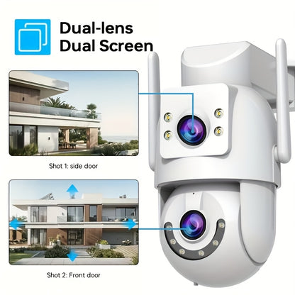 JOOAN AI- 360° Pan-Tilt-Zoom Security  with Full HD 1296P, Night Vision, Motion Detection, 24/7 Recording, 2.4G/5G WiFi, Cloud Storage, Siren Alarm, Indoor/Outdoor Surveillance  with AI Tracking,, Compatible with Smartphones