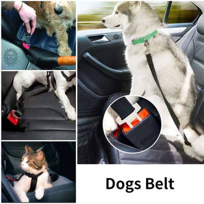 Keep Your Pet Safe On The Road: 1pc Retractable & Adjustable Pet Seat Belt For Cars