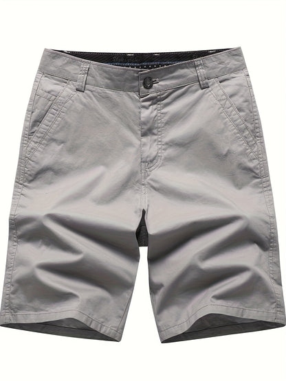 Men'S Cargo Shorts - Olive Green Non-Stretch Work Pants with Multiple Utility Pockets, Straight-Leg Mid-Thigh Length for Everyday & Professional Use - Durable Casual Outdoor Pants for Construction, Hiking, Travel - Non-Stretc