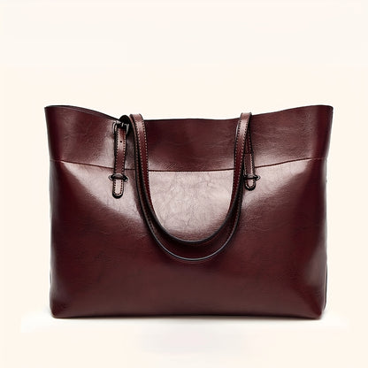 Women's Tote Bag with Adjustable Shoulder Strap - Elegant Brown, Zipper Closure, Wrist Strap - Spacious Work, Travel, Everyday Handbag - Durable Women's Purse, Versatile Carryall, Sophisticated Design, Highquality Finish, Fas