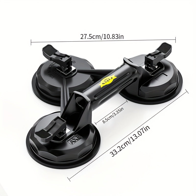 ZHENGQI Heavy Duty Vacuum Suction Cup Pad - Ergonomic Rubber Handle for Granite, Tile, Glass & More - Rust-Resistant, Strong Load-Bearing Capacity, Ideal for Home & Outdoor Use, Construction Suction Pad|Ergonomic Grip|Sleek S