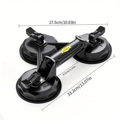 ZHENGQI Heavy Duty Vacuum Suction Cup Pad - Ergonomic Rubber Handle for Granite, Tile, Glass & More - Rust-Resistant, Strong Load-Bearing Capacity, Ideal for Home & Outdoor Use, Construction Suction Pad|Ergonomic Grip|Sleek S