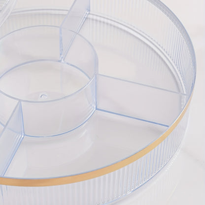 1pc, Candy Servers With Lid, 10.92in/28cm Clear Amber Gray Candy Snack Organizer, Candy Jar With Lids, Wedding Birthday Graduation Holiday Party Supplies, Home Decor