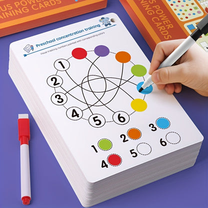 Conjunto de Caderno Mágico Reutilizável com 64 Páginas | Desenvolvimento Cerebral Integral, Controlo da Caneta e Atividades Educativas de Desenho | Aprenda a Escrever com Papel | Páginas Coloridas | Presente para o Regresso às Aulas