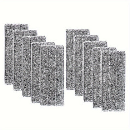 12pcs Heavy-Duty Mop Pads - Fast-Absorbing, Reusable Cleaning Pads for Hardwood, Tile, Linoleum Floors - Compatible with Flat Mops - Cost-Effective Cleaning Supplies (12pcs), Floor Maintenance, Highquality Microfiber, Busy Ho