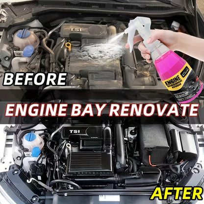 YYLFD All-in-One Engine Bay Renewal Kit - 190ml High-Performance Corrosion-Resistant Engine Spray, Instantly Restores & Car Engine Bay, Compatible with Cars, Trucks, SUVs, Vans - Before & After Results, Maintenance