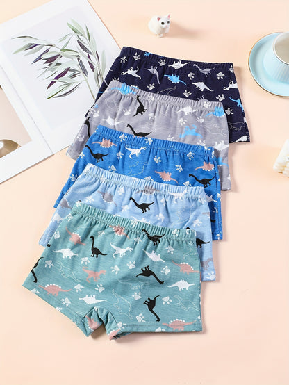 3pcs Toddler Kid Boys Underwear Soft Breathable Cartoon Car Pattern Comfy Boxers Briefs