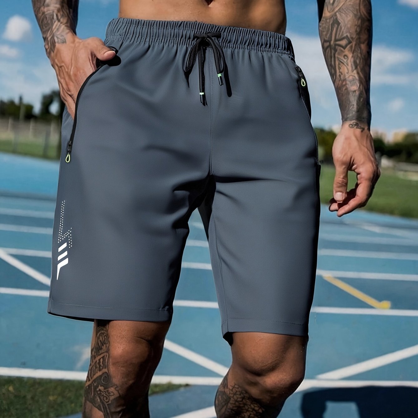 2025 Summer New Men'S Outdoor Sports Five-Finger Shorts for Running, Training, And Casual Beach Use