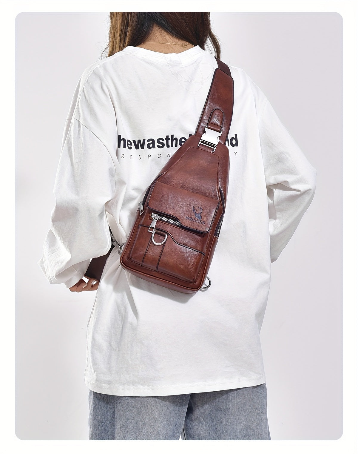 New and Wear-Resistant Men's Crossbody Bag, Handbag, Shoulder Bag, Chest Bag, Made of Wear-Resistant Fabric, with Large Capacity, Convenient to Carry, Suitable for Daily Work, Leisure, and Travel, Available in Multiple Colors
