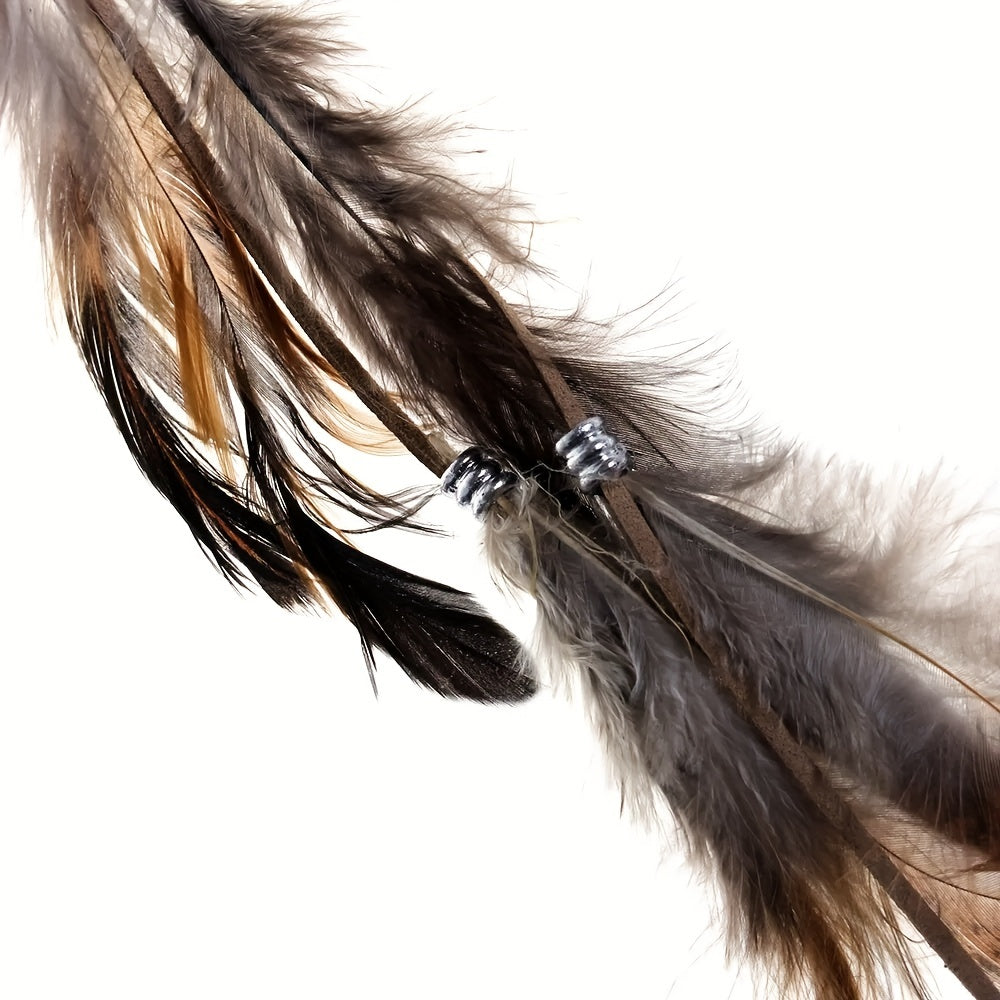 1pc Faux Feather With A Snap Clip Boho Style Feather Tassel Hair Extension Hair Clip For Women Daily Use