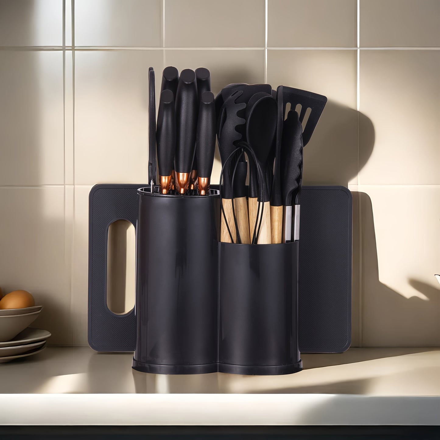 19pcs Black Silicone Kitchen Set, Non-Slip, Heat-Resistant, Durable & Easy-Clean Tools for Cooking, Baking, And Food Preparation, Perfect for Professional And Home Kitchens, Safe for Non-Stick Cookware, Long-Lasting And Pract