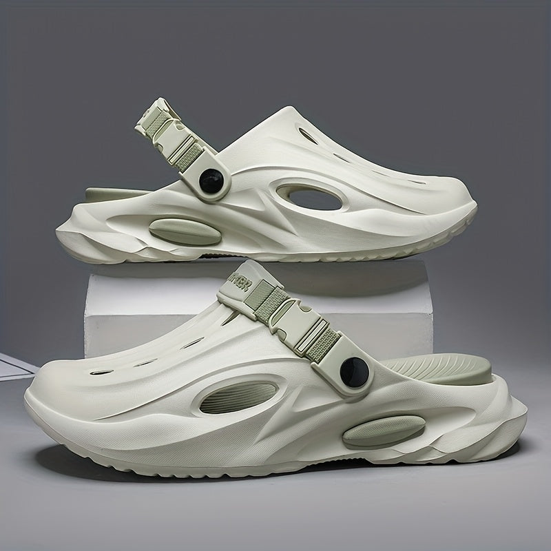 Men'S and Women'S Summer EVA Slides - Lightweight, Breathable, Non-Slip Comfort Sandals for Beach, Hiking, and Casual Wear, Soft Sole, Open Toe, Stylish Black and White Design, Beach Sandals | Summer Footwear | EVA Material S