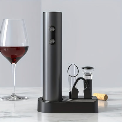 Abridor de Vinho Elétrico - Unidade ou Conjunto de 5 peças com Selador a Vácuo e Doseador, Kit de Ferramentas Automáticas para Bar, Ideal para Casa, Festas e Presentes