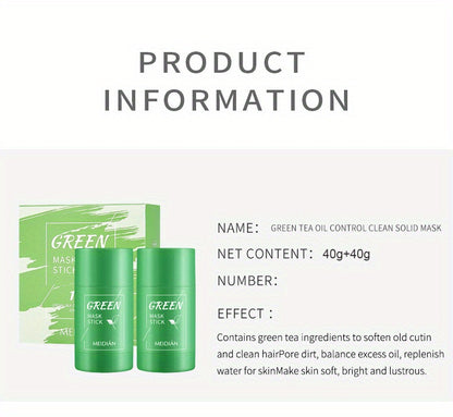 2pcs, 4pcs, Deep Cleansing Green Tea Mask Stick, Green Mask Stick, Facial Hydrating, Deep Pore Cleansing, Green Tea Mask For All Skin Types