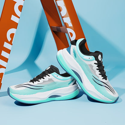 Ténis de corrida versáteis para homem e mulher - Ténis elegantes de cano baixo com fecho de cordões, topo em tecido leve e respirável, sola de borracha para treinos ao ar livre e no ginásio, ideais para corrida matinal e noturna e exercício no parque.