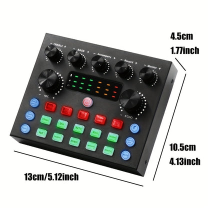 Podcast equipment package, V8s audio interface, two microphones, desktop version, wired microphone, with integrated live sound card and BM800 condenser microphone, podcast microphone, very suitable for recording, broadcasting