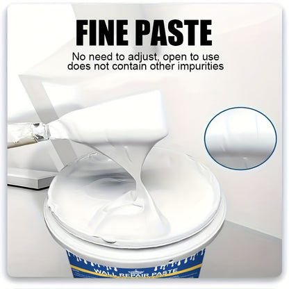 Kit de Reparação de Paredes com Espátula - Massa de Secagem Rápida para Drywall, Preenchimento de Buracos e Fissuras, Acabamento à Base de Cal, Reparação Autocolante de Paredes de Gesso, Branca, Material Plástico, Fácil de Usar para Reparações Domésticas