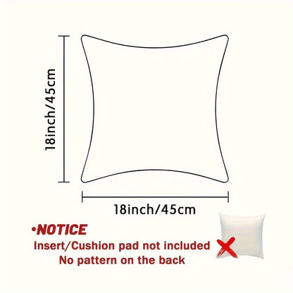 Set of 4 Christmas Throw Pillow Covers - Contemporary Style, 45.72x45.72 cm, Zipper Closure, Machine Washable, Polyester Decorative Pillowcases for Living Room, Holiday Snowman & Tree Design, Woven Fabric, Pillow Insert Not I