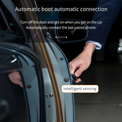 JaJaBor Wireless Car Kit Handsfree Speakerphone with Microphone Automatic Shut Down and Auto Connect, Voice Assistance with Clip