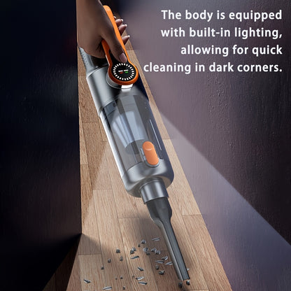 Car Handheld Wireless Vacuum Cleaner, Strong Suction, Portable Vacuum Cleaner, USB Rechargeable with LED Light, Suitable for Cars, Pets, Hair, Beds, Home