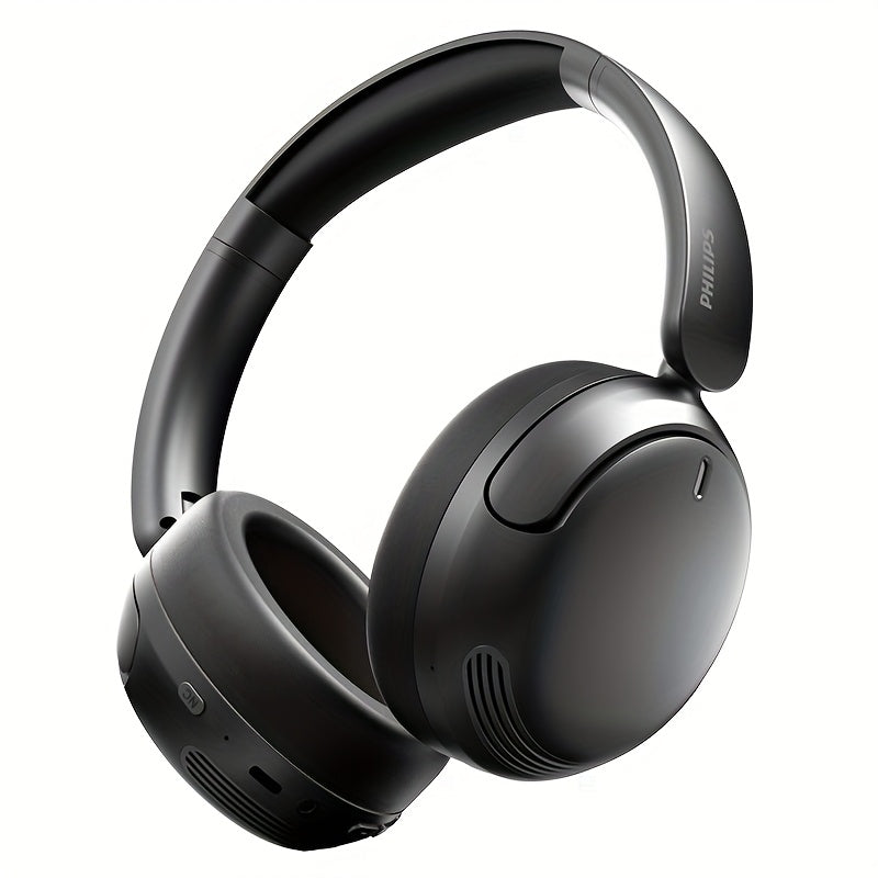 For Philips Wireless Over-Ear Headphones with ANC Noise Cancelling, 35-Hour Playtime, Foldable & Lightweight BT 5.4, USB-C Charging, High-Resolution Audio, Microphone, Heavy Bass - Ideal For Travel, Office, Mobile Phone, Comp