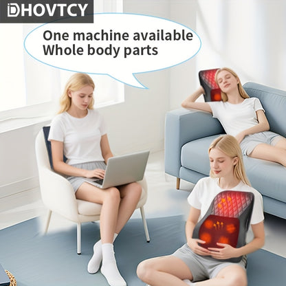DHovtcy Full Body Massager with Heat – 3 Massage Modes, 2 Levels, 3D Kneading for Deep Tissue & Muscle Relaxation, Portable Design for Home Use, White & Black Options, Muscle Massager, Modern Aesthetic, Durable Construction