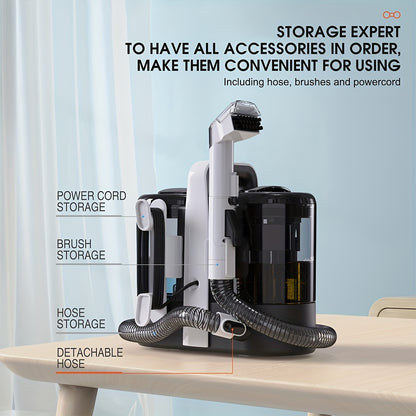 GOXAEEEE Handheld Carpet Cleaner 600W Handheld 15Kpa Corded Spot Clean Machine Wet Fabric Sofa Cleaning Pet Portable Car Multi-functional Suction And Suction Integrated Household Fabric Sofa Cleaning Machine